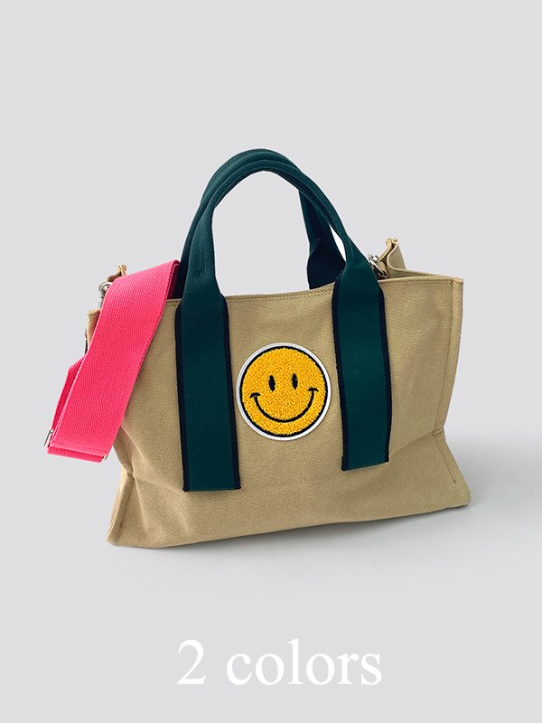 big smile canvas bag