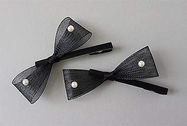 mini mini bow hair clip