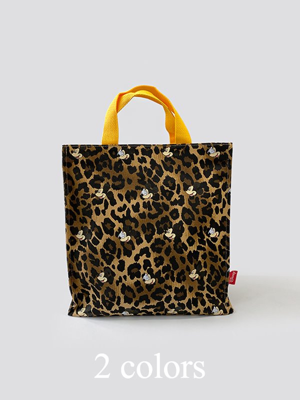 mickey leopard tote bag