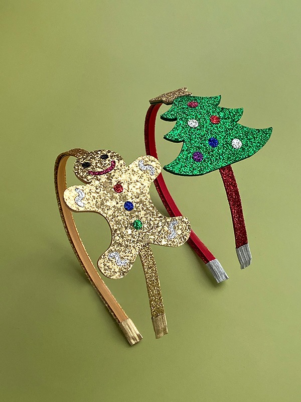 gingerbread &amp; christmas tree headband