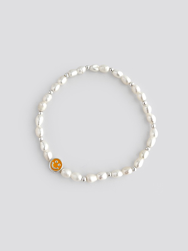 silver smile pearl bracelet