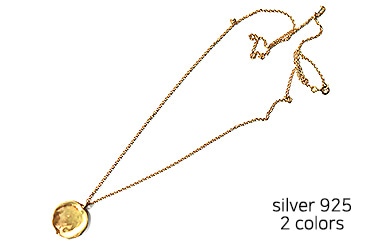 silver matt coin necklace(실버/골드)