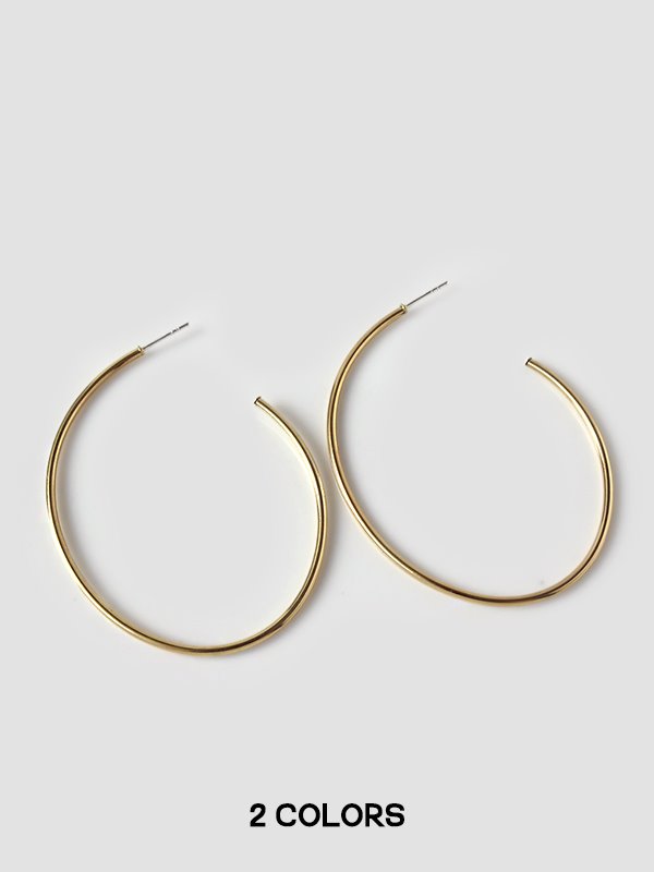 2mm silver oval hoop earrings