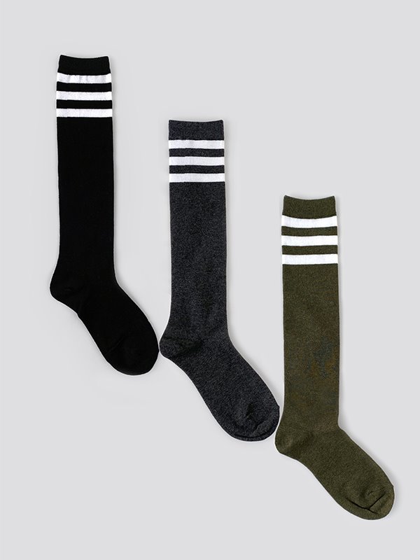 stripe knee socks