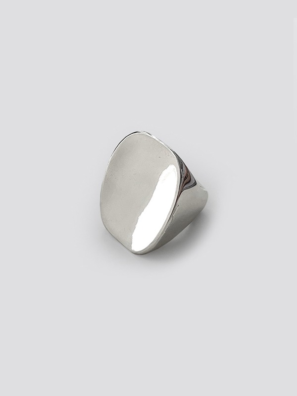 bold silver mirror ring