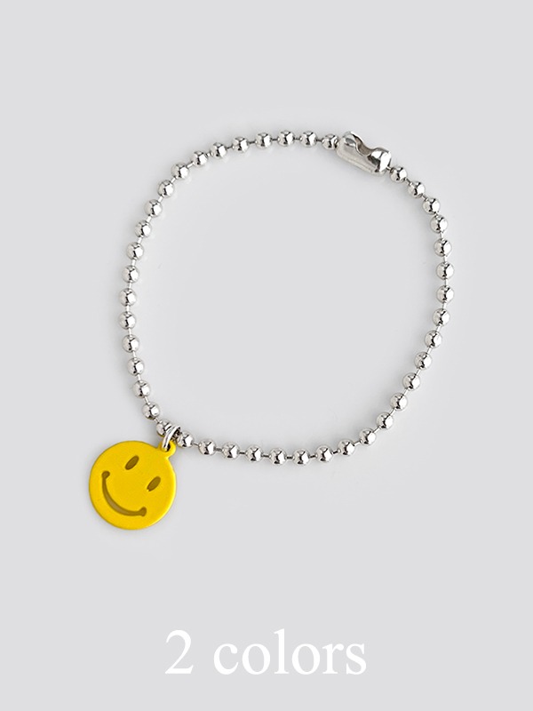 smile charm ball chain bracelet