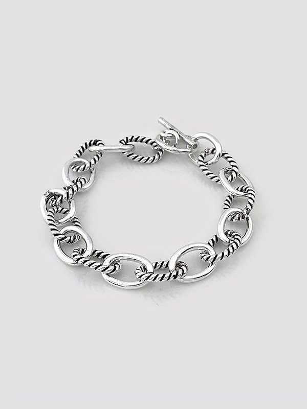 silver multi-link bracelet