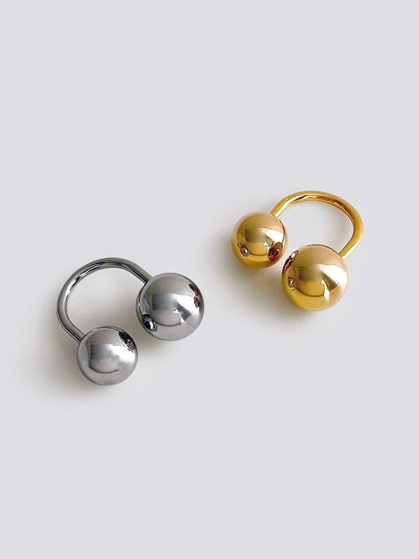 double ball open ring