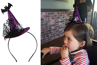purple witch party hat