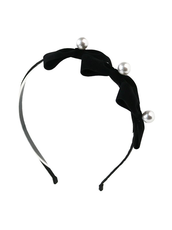 pearl velvet ribbon headband